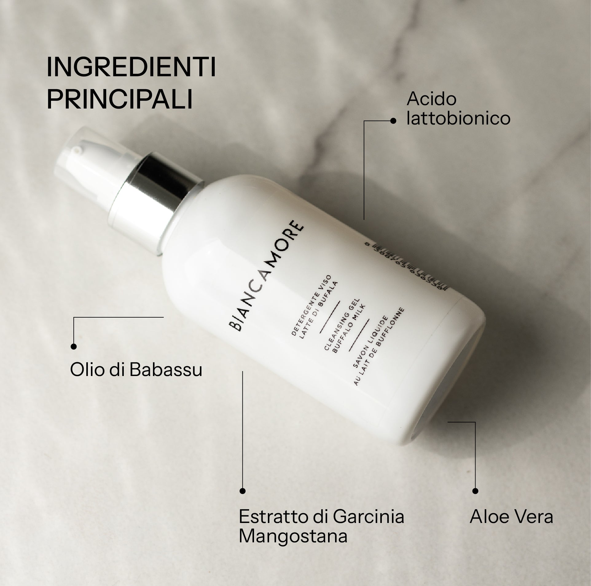 Detergente viso al latte di bufala