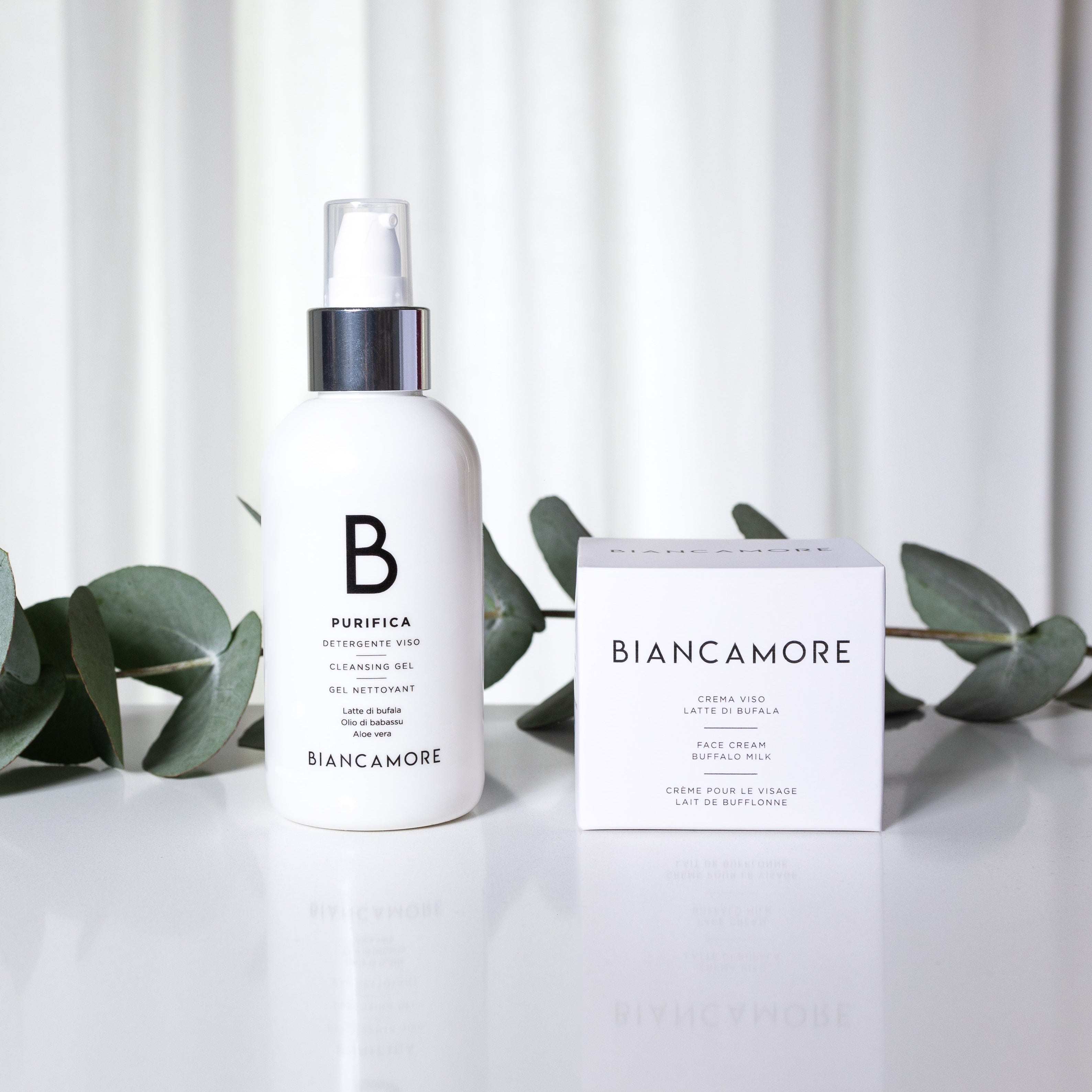 Detergente viso + crema viso con latte di bufala