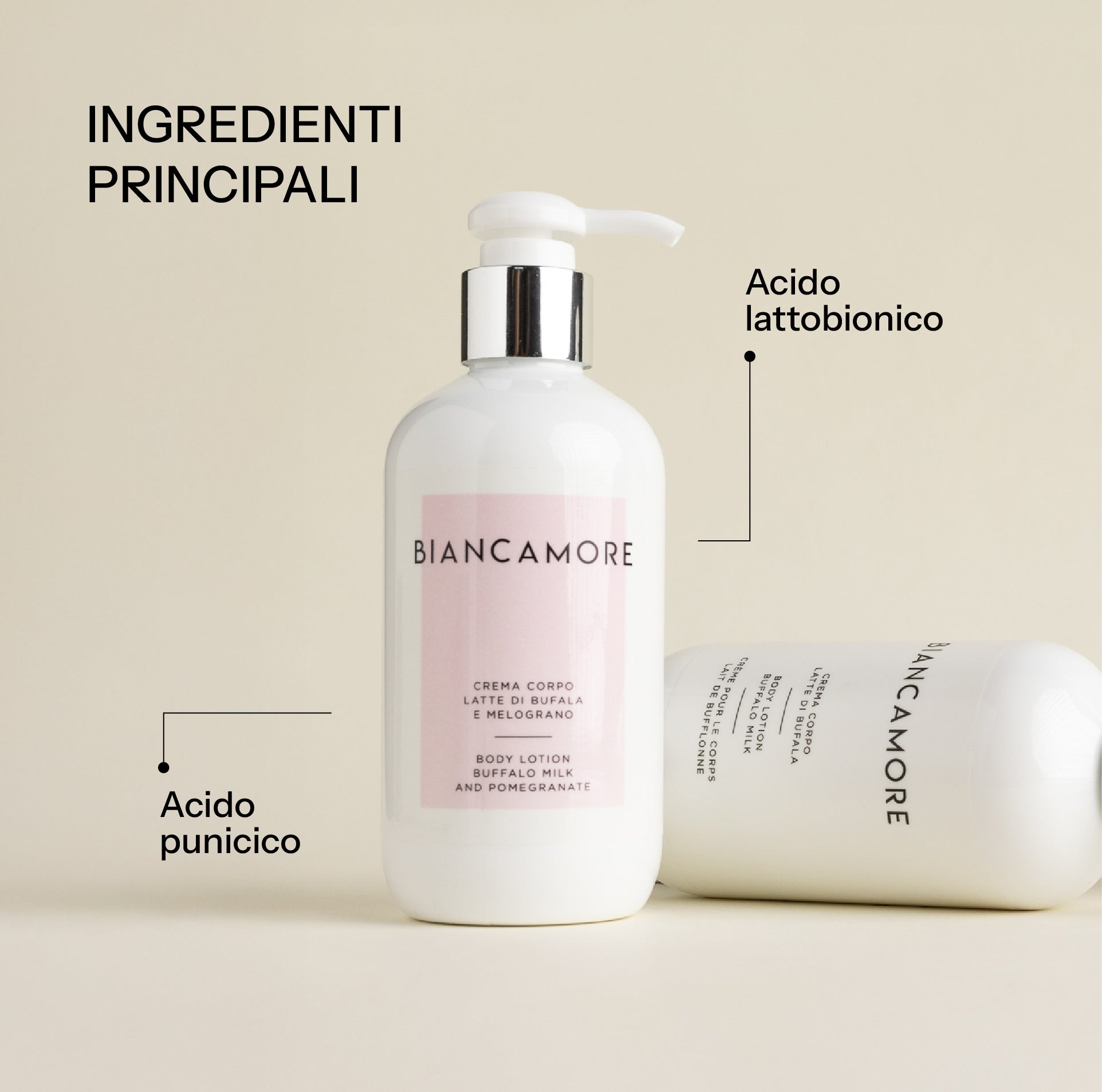 Crema corpo al latte di bufala e melagrana