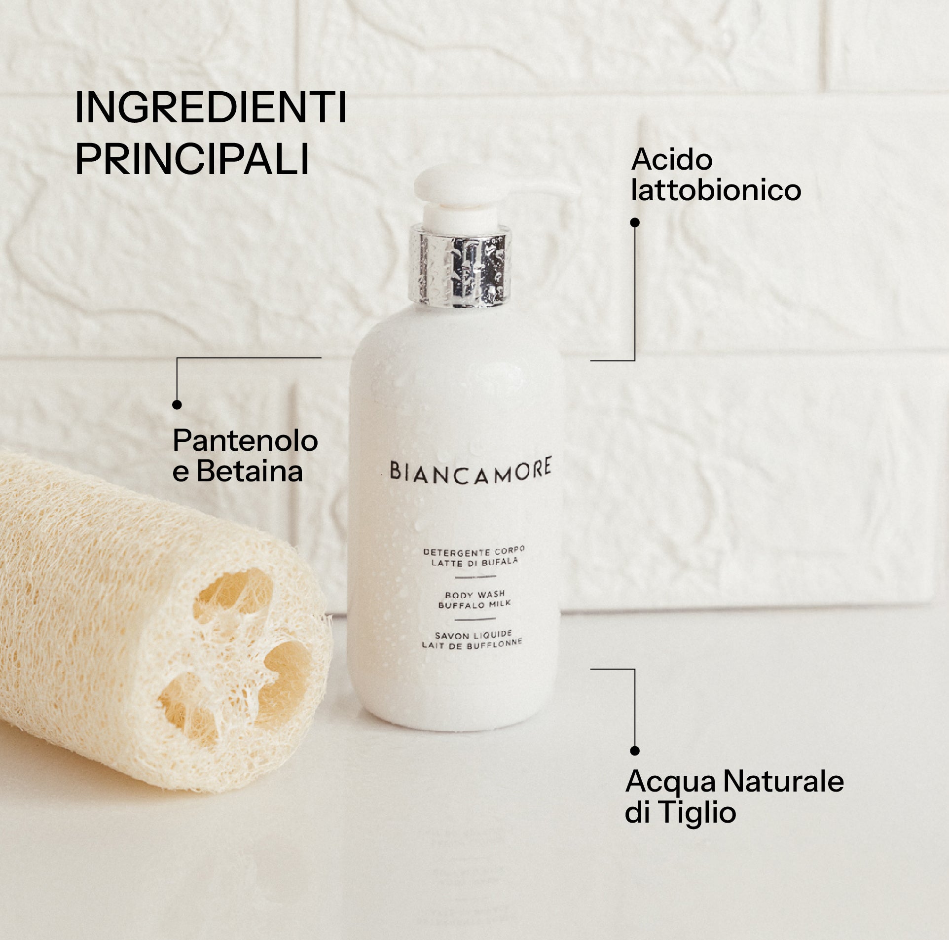 Detergente corpo al latte di bufala
