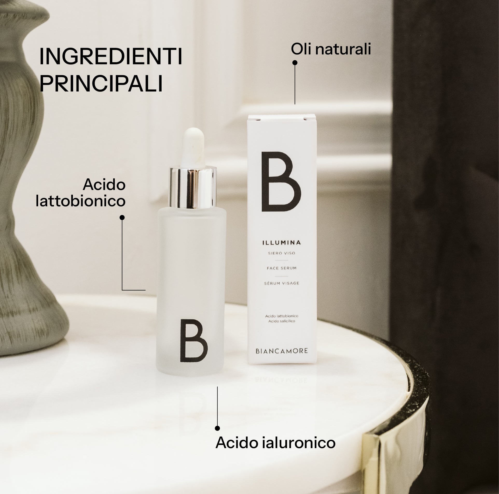 Illumina siero viso levigante con siero da latte di bufala